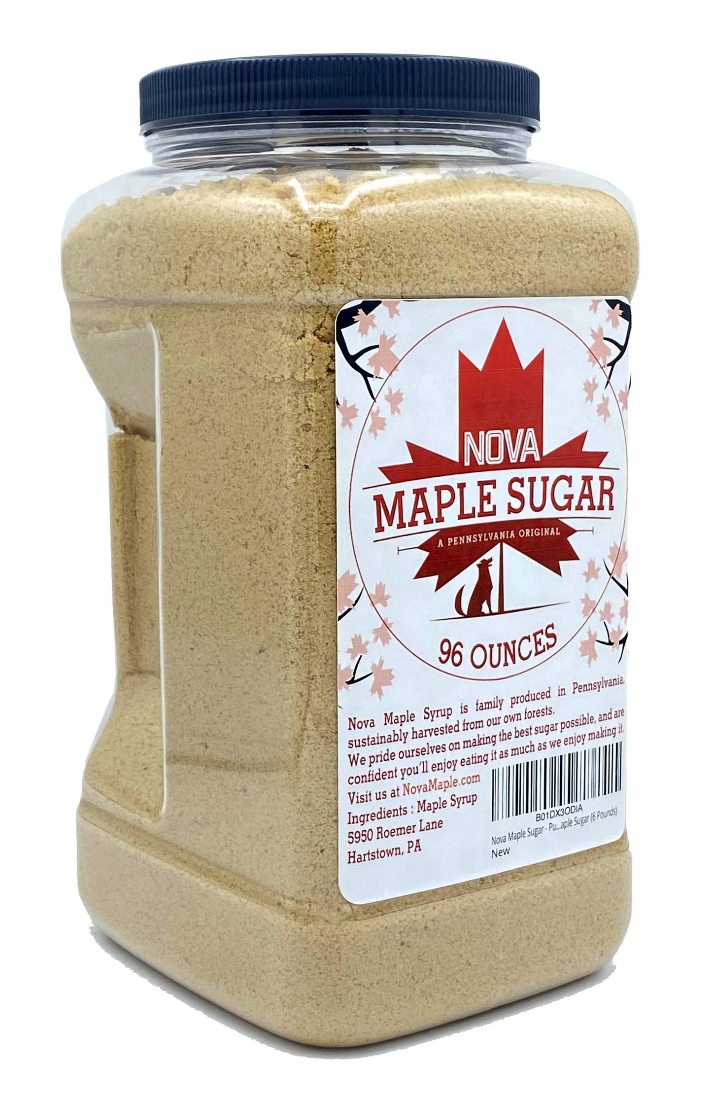 Nova Maple Syrup Pure Grade-A Maple Sugar, 6 Pounds (96 Ounce)