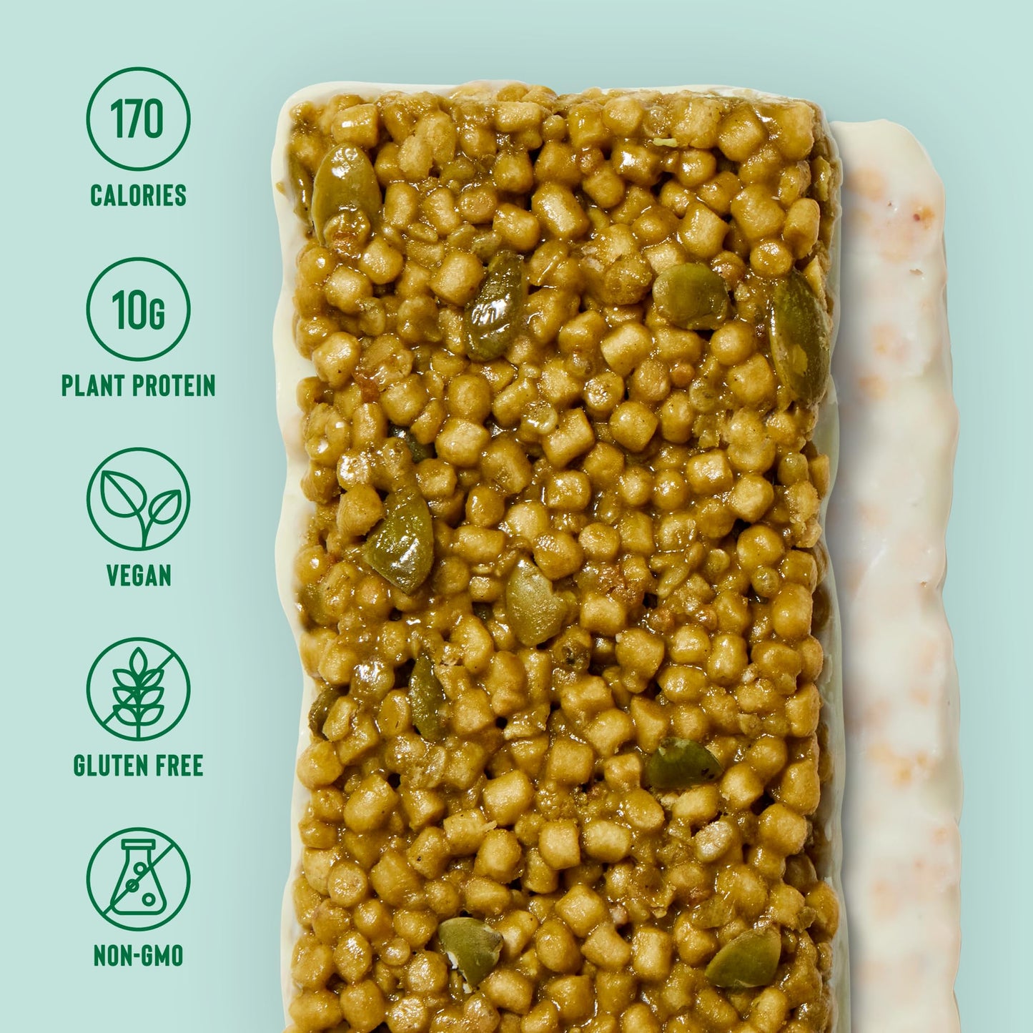 Mezcla Vegan Protein Bars, Gluten Free Snack Made With Pumpkin Seeds, Pea Protein, Organic Vanilla And Other Premium Ingredients