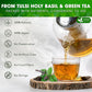FRESHDRINKUS Premium Tulsi Green Tea Bags - 100% Natural, Vegan, 135 Tea Bags