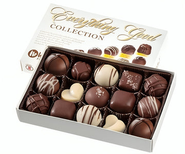 Vegan, Plant Based, Gluten Free Gourmet Chocolates | Everything Good Truffle Collection (15 Pieces) | Dairy Free, Nut Free, Pean
