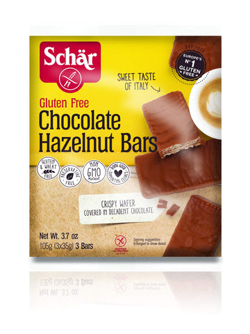 Schar Gluten Free Chocolate Hazelnut Bars 3-Count (6-Pack)