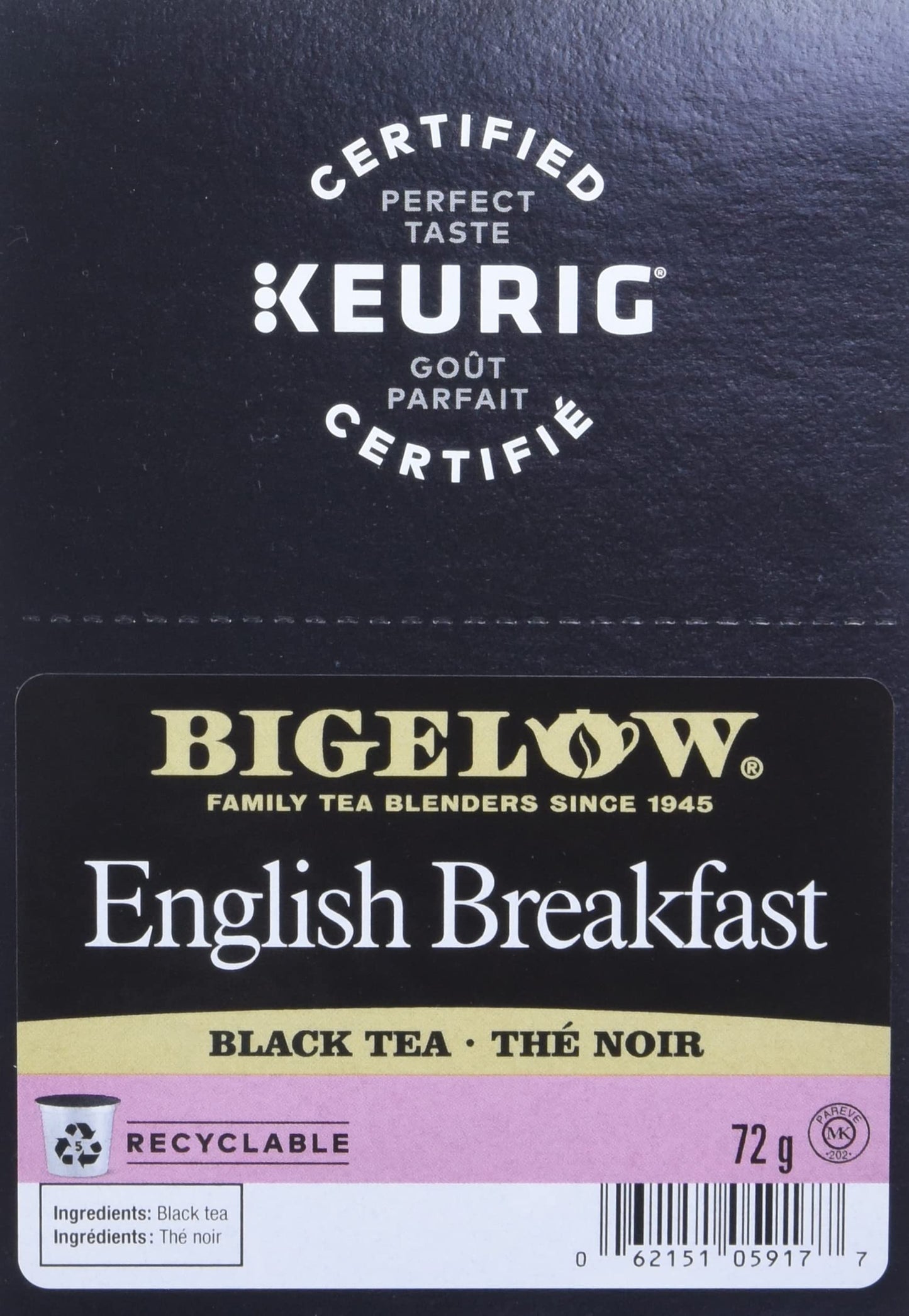 Bigelow K-Cup Portion Pack, English Breakfast Tea, 24 Count, Compatible with Keurig malt-inspired, Model 6080