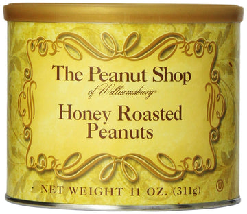 The Peanut Shop Of Williamsburg Peanuts, Honey Roasted, 11 Ounce