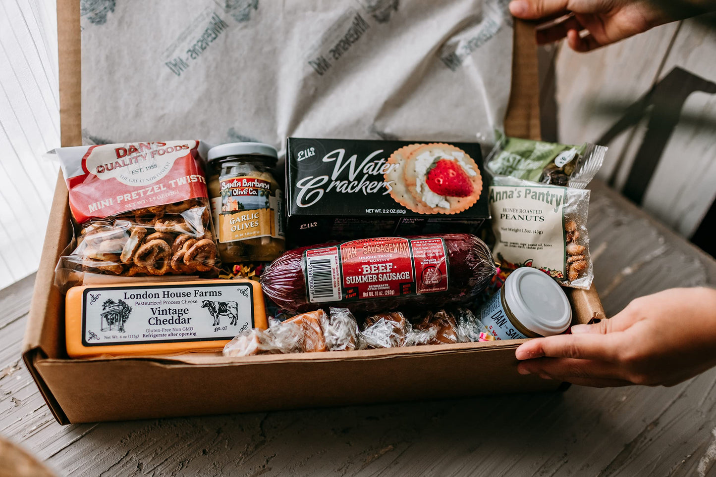 Dan The Sausageman'S Happy Birthday Box For Him Or Her Includes Beef Summer Sausage, Wisconsin Cheese, And Sweet Hot Mustard