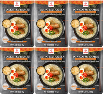 Hakubaku Authentic Japanese Ramen Noodles (Tonkotsu, 6 Pack)