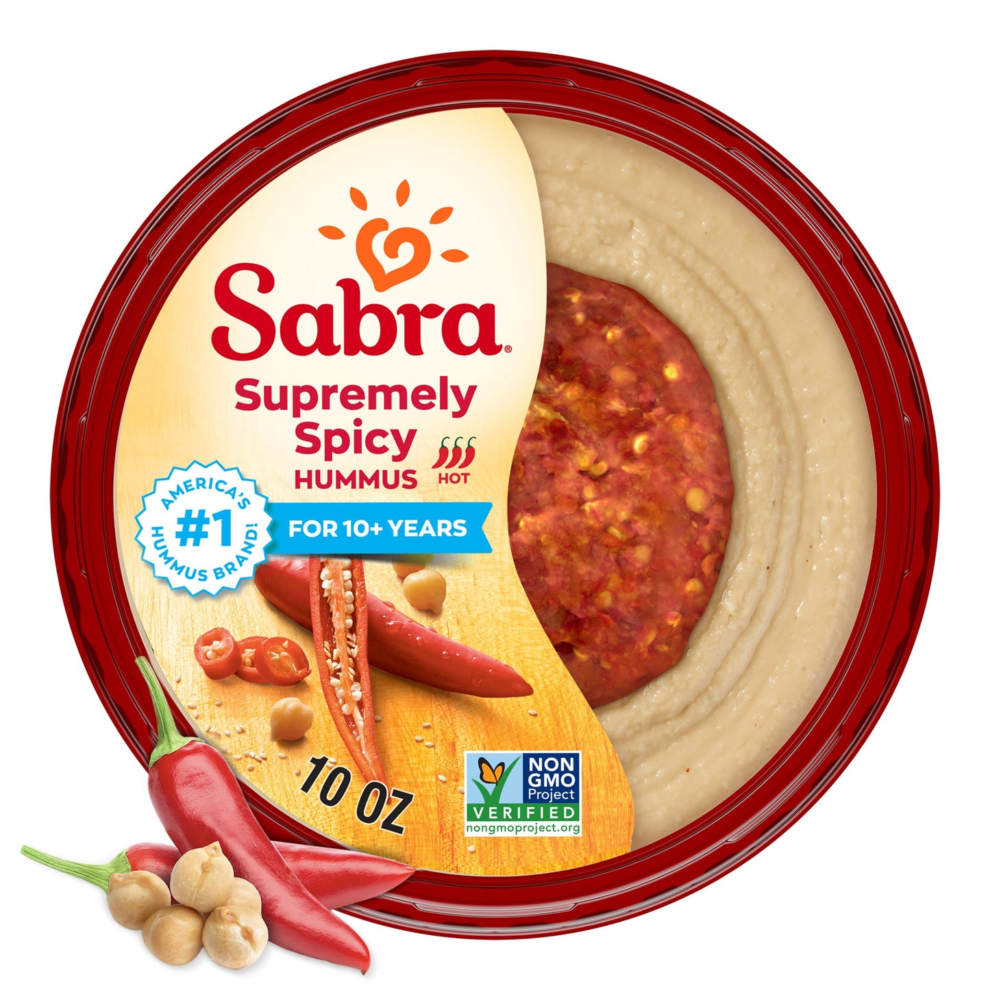 Sabra Supremely Spicy Hummus, 10 Oz Tub