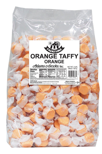 Fairtime Taffy Bulk, Candy Buffet,Taffy Candy, Orange Taffy, Orange Candy, Bulk Candy, Pinata Candy, Individually Wrapped Candy