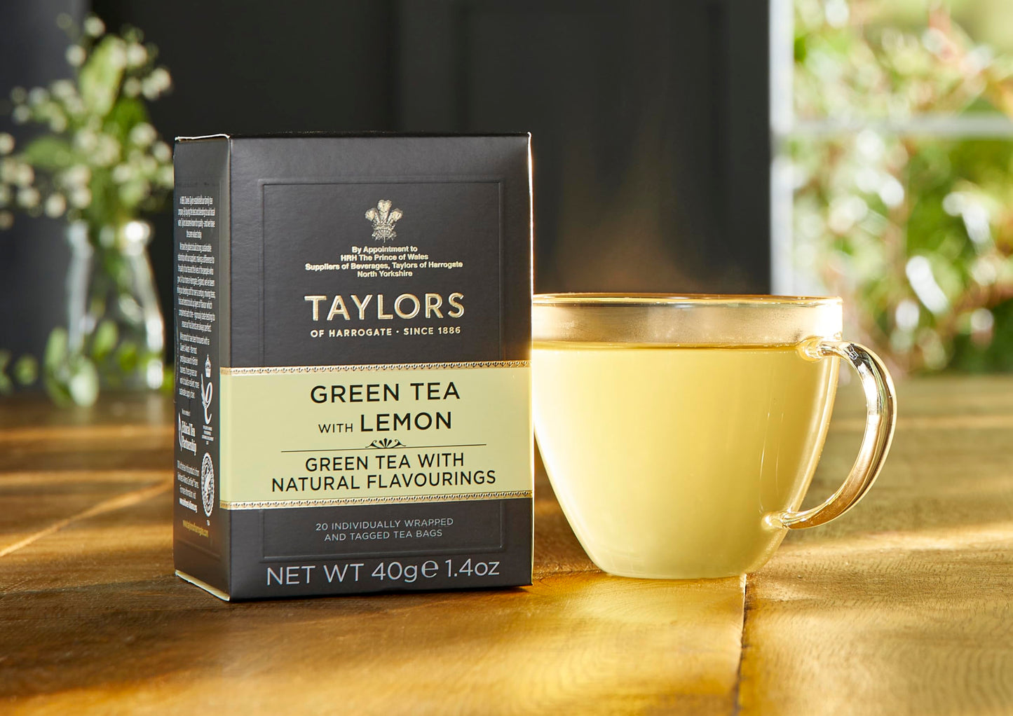 Taylors Of Harrogate Green Tea With Lemon, 20 Count (Pack Of 6)