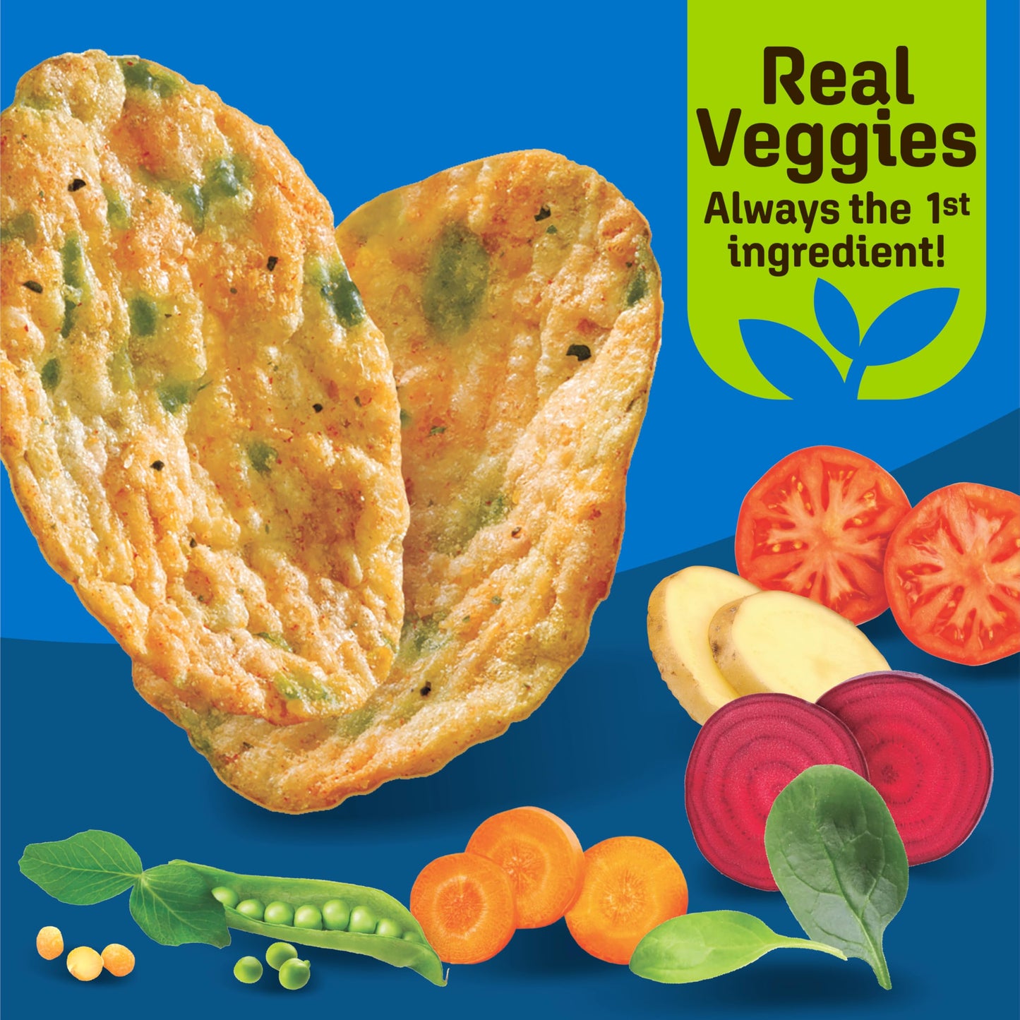Breton Veggie Crisps Zesty Ranch (Pack Of 12) - Popped Not Fried Crisps, Made With Real Vegetables, Light And Crispy Gluten Free