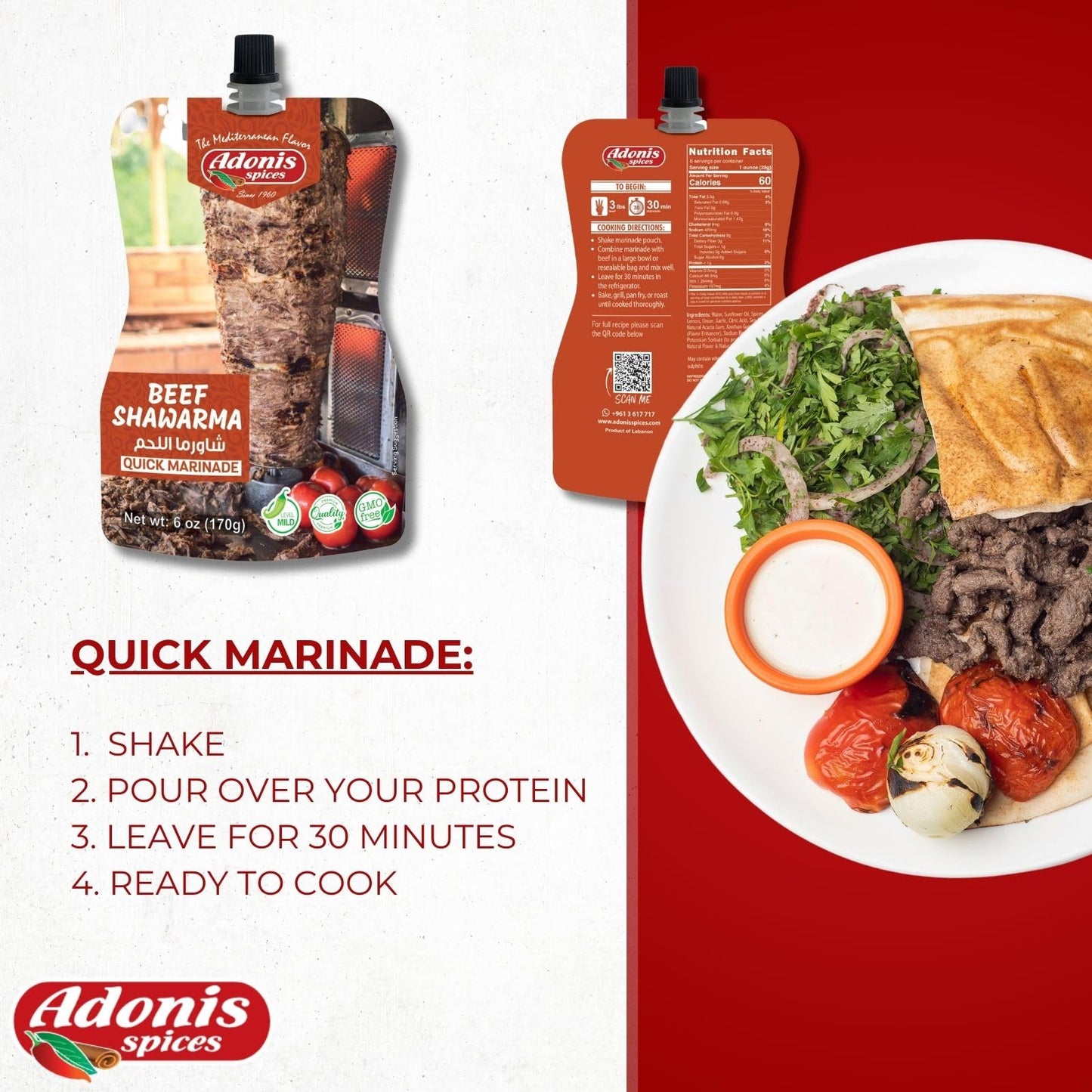Adonis - Quick Marinade (Beef Shawarma)