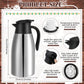 Bokon 104 Pcs Christmas Hot Chocolate Bar Set 68 Oz/ 2 L Stainless Drink Dispenser 16 Oz Cocoa Cups Hot Chocolate Bar Station Si
