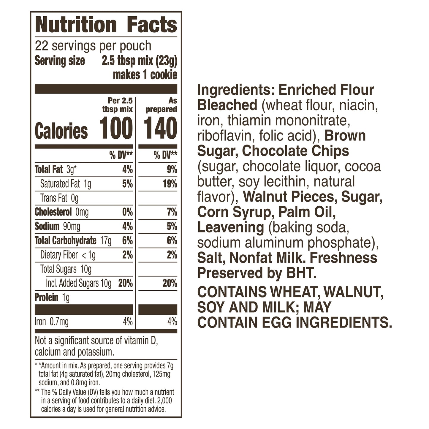 Betty Crocker Cookie Mix, Walnut Chocolate Chip, 17.5 Oz Pouch