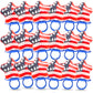 Sweetzo Red, White and Blue Candy Star Suckers - 4th of July Lollipops, Individually Wrapped, Small Size