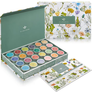Teabloom Exceptional Loose Leaf Tea Chest, World'S Largest Tea Collection With 24 Varieties Of Usda Certified Organic Black, Green, White, Oolong, And Herbal Loose Tea Blends