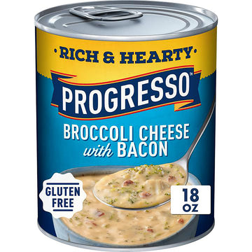 Progresso Rich & Hearty Gluten Free Broccoli Cheese Soup With Bacon  18 Oz.