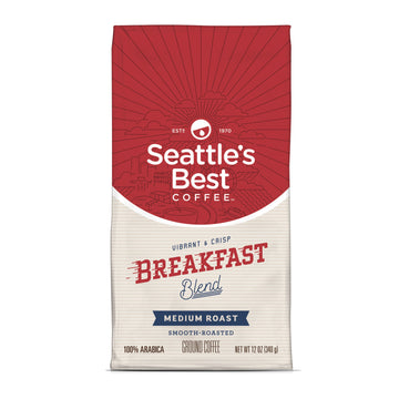 Seattle'S Best Coffee Breakfast Blend Medium Roast Ground Coffee, 12-Ounce Bag