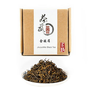 Chawuwarmsun [B] Jinjunmei Black Tea3.5Oz/100G,Chinese Loose Leaf Tea,Wuyi Mountain,Fujian China