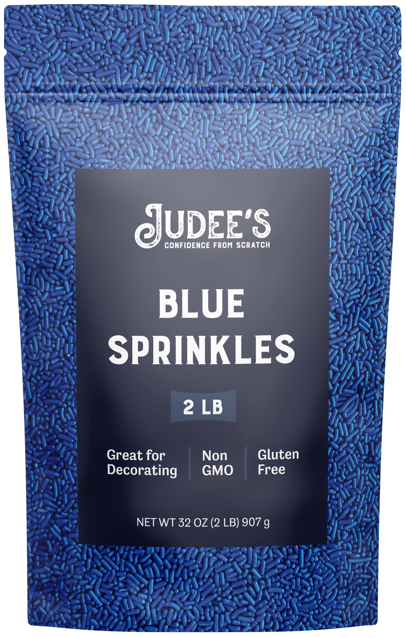 Judee's Gluten Free Blue Sprinkles 2 lb - Gluten-Free and Nut-Free - Brighten Up Your Baked Goods - Great for Cookie and Cake De