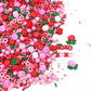 Rose Hearts Sprinkles Pink and Red Mixed Cupcake Cake Decoration Cake Cookie IceCream Donut 3.4oz