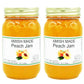 Amish Peach Jam - Two 16 Oz Jars
