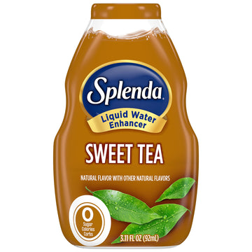 Splenda Liquid Water Enhancer Drops, Sugar Free, Zero Calorie, Natural Flavor, Concentrated Drink Mix, 3.11 Fl Oz Each Bottle (Sweet Tea, 1 Pack)