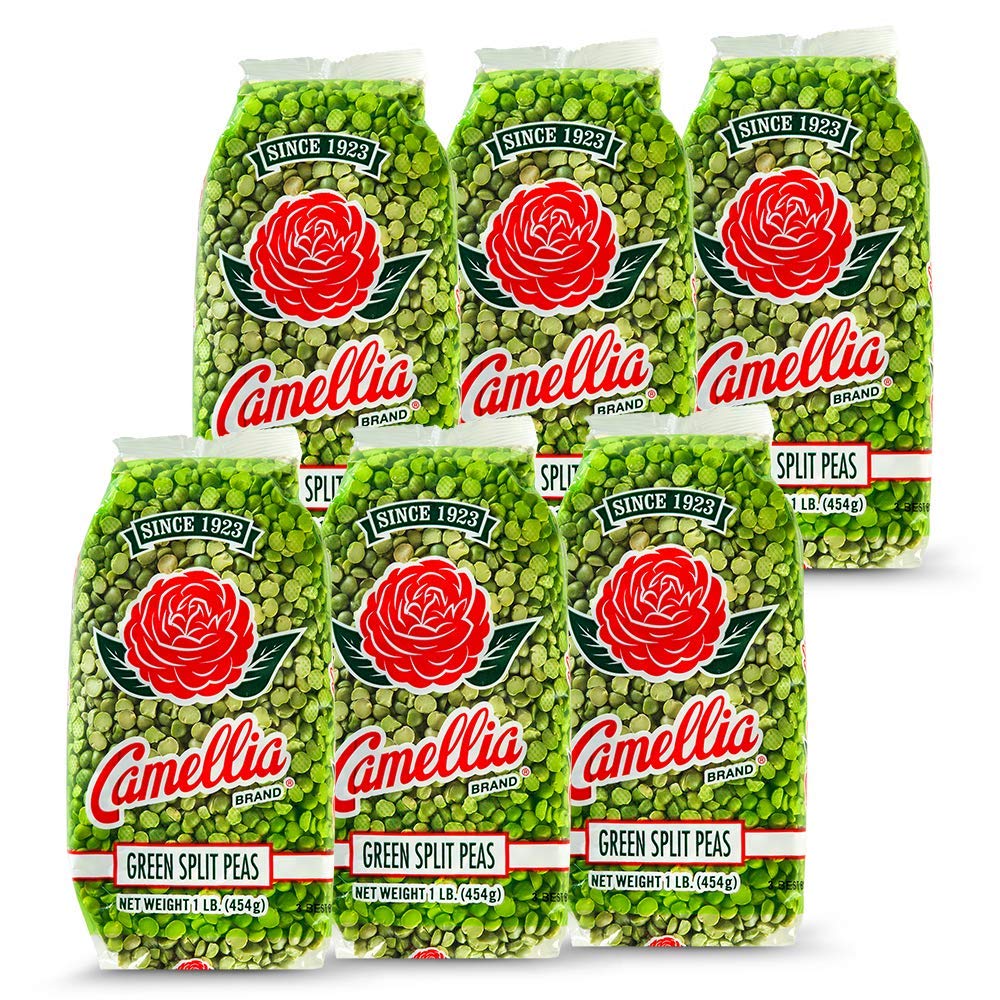 Camellia Brand Dried Green Split Peas, 1 Pound (Pack Of 6)