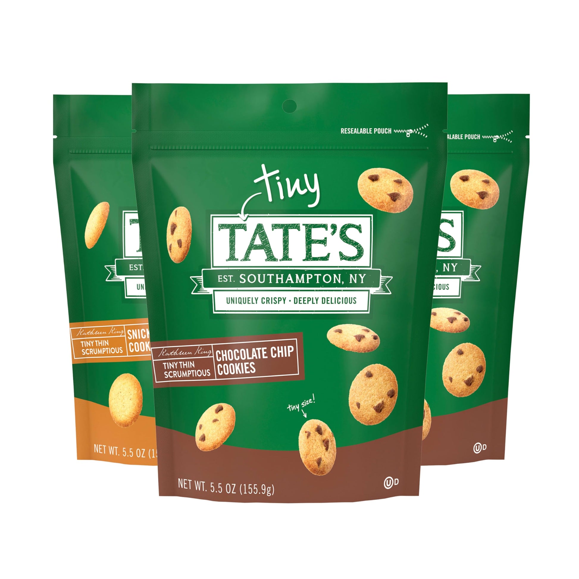 Tates Bake Shop Tiny Tates Variety Pack, Chocolate Chip & Snickerdoodle Cookies, 3-5.5 oz Bags
