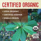 Ecoteas - Organic Yerba Mate Loose Leaf Tea - Unsmoked, Pure Leaf, 1 Lb - Detox Hi Caf Energy, 100% Organic From Argentina