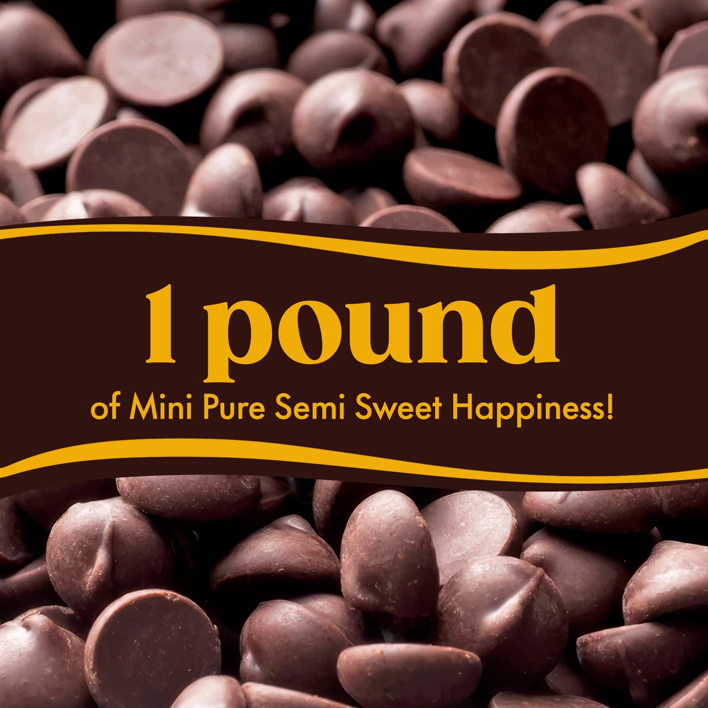 Hershys Semi-Sweet Mini Baking Chocolate Chips 1 Pound - Perfect For Confections, Toppings & Baking Products, Mini Chocolate Chi