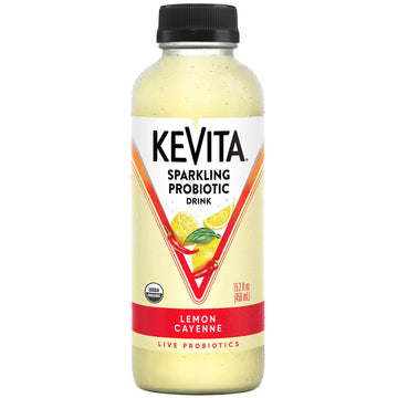 Kevita Sparkling Probiotic Drink, Lemon Cayenne, 15.2 Oz.