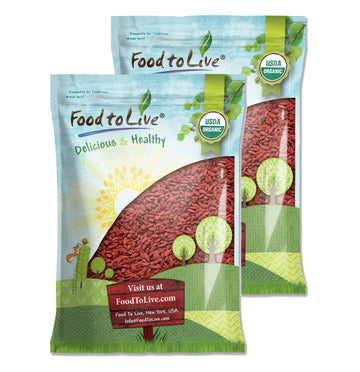 Organic Goji Berries, 10 Pounds - Sun Dried, Large and Juicy, Non-GMO, Raw, Vegan, Sirtfood, Bulk