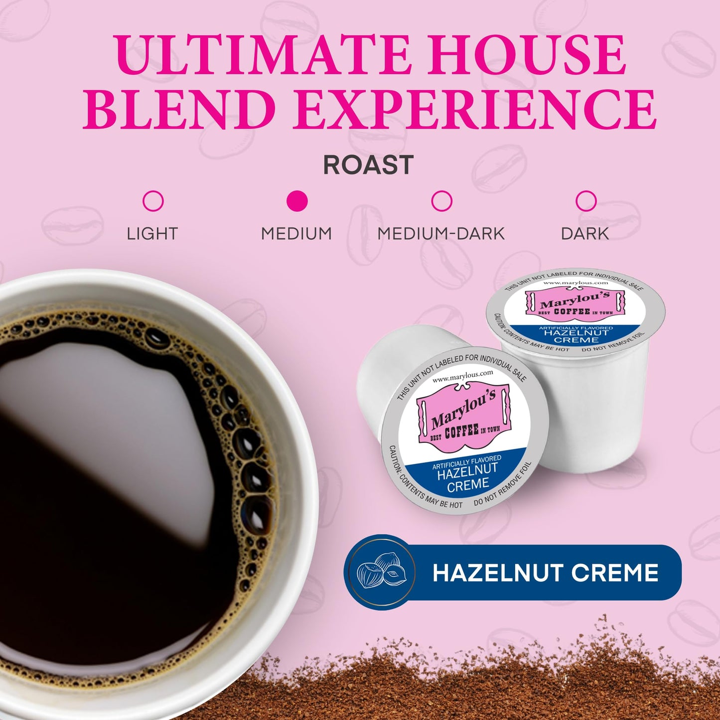Marylous Hazelnut Creme Coffee Pods – Gourmet Single Serve for Keurig – 12 Count