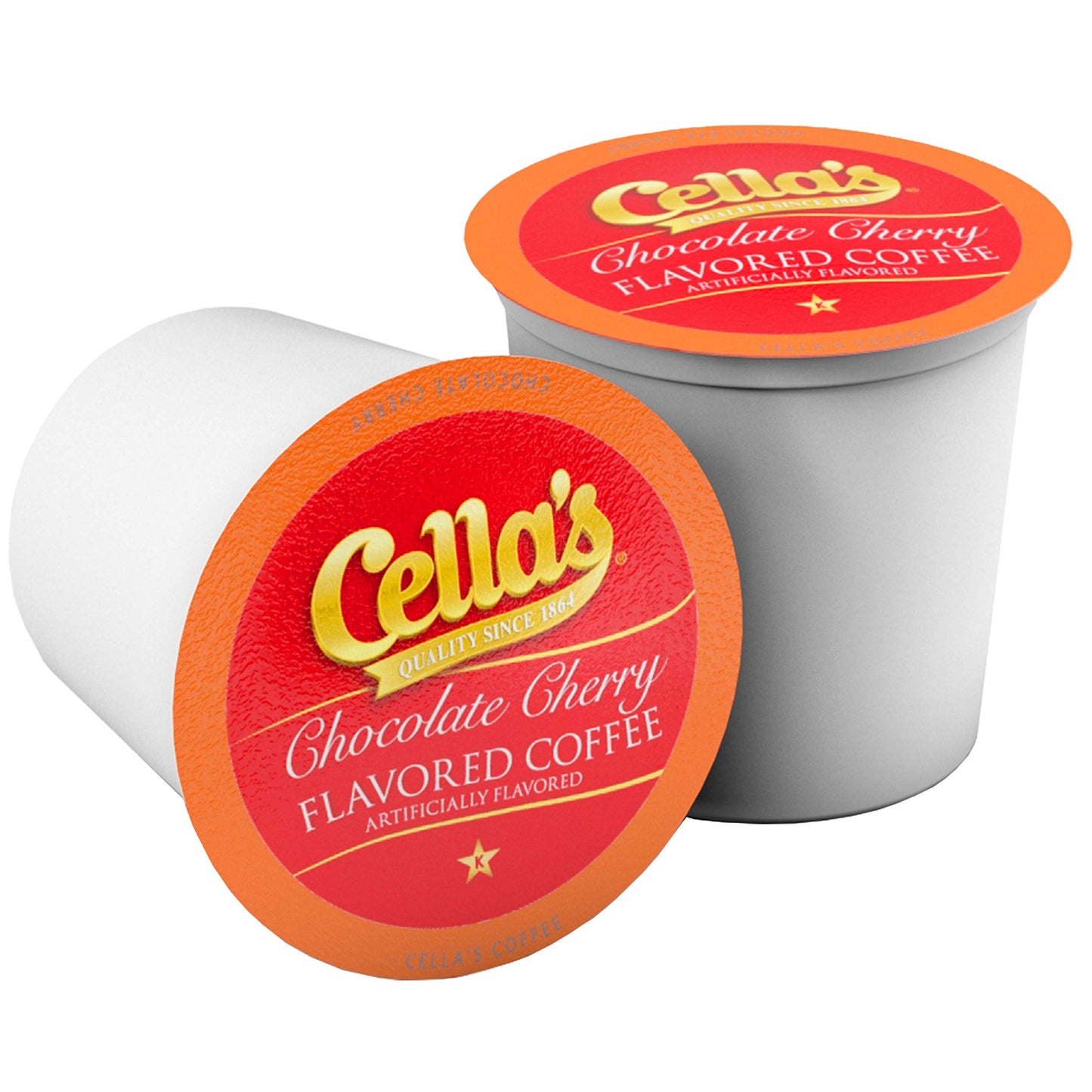 Cellas Chocolate Cherry Coffee Pods, Medium Roast, 40 Count, Compatible with Keurig K Cup malt-inspired