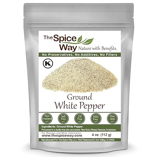 The Spice Way Ground White Pepper - (4 Oz) Pure Pepper Powder