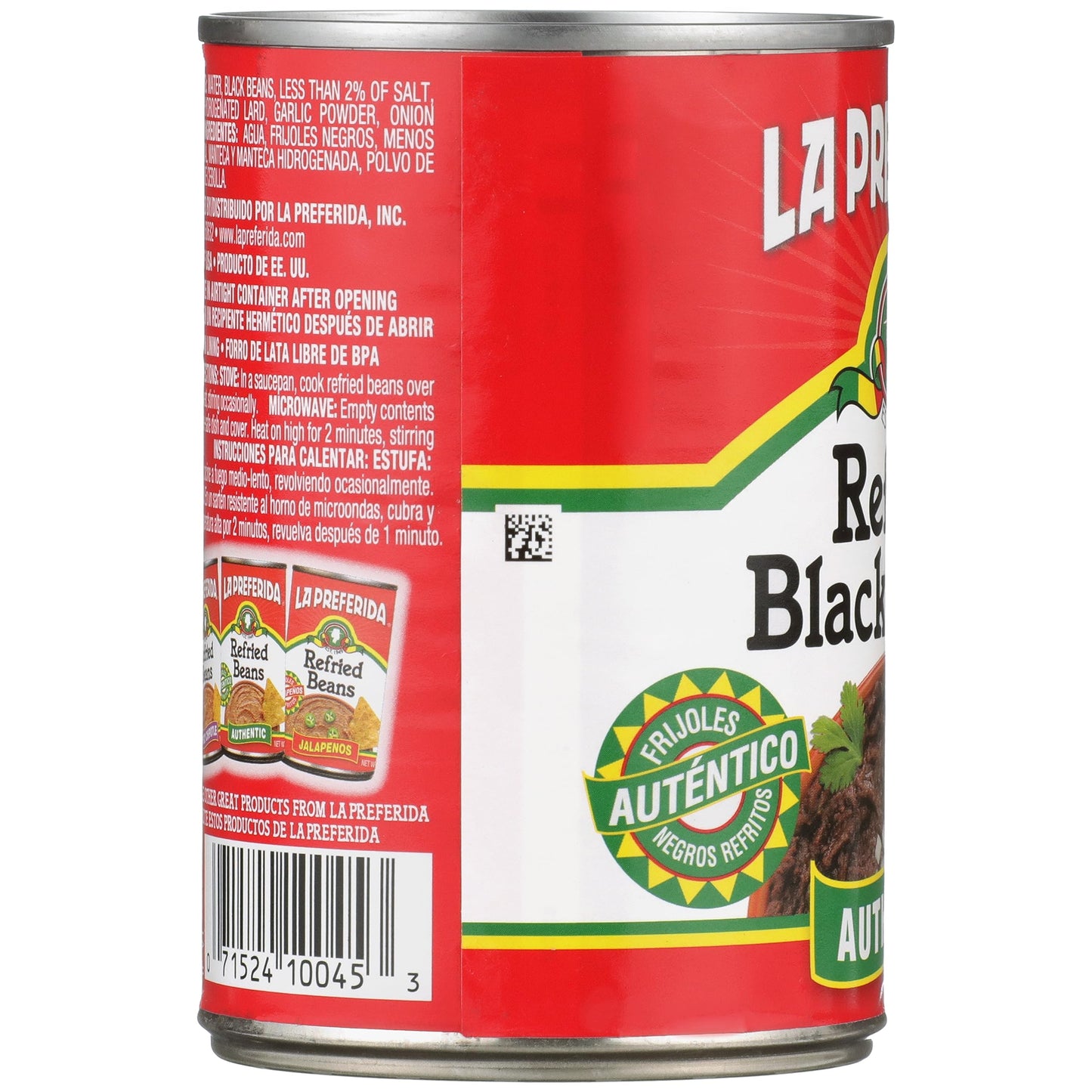 La Preferida Authentic Refried Black Beans, 16 Oz, 2 Ct