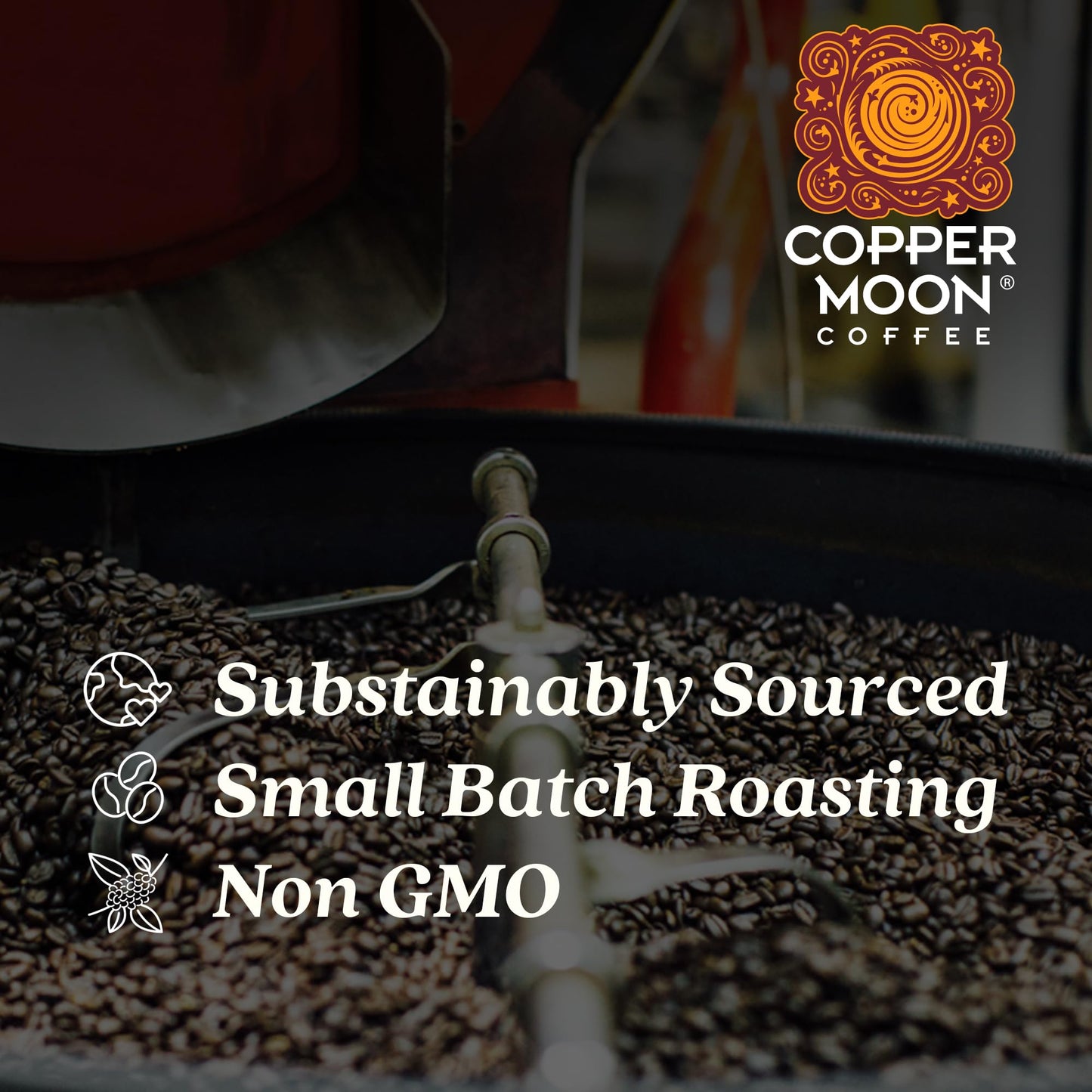 Copper Moon Dark Roast Whole Bean Coffee, Rainforest Reserve Organic Blend, 2 Lb