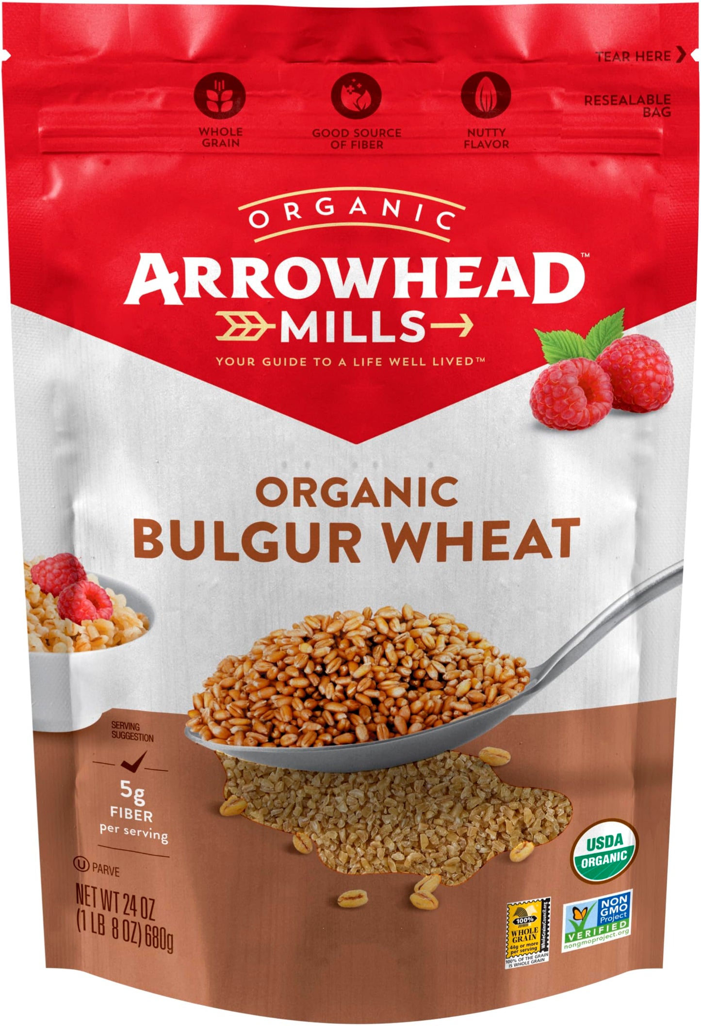Arrowhead Mills Organic Bulgur Wheat, 24 Oz Bag