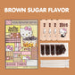 Hello Kitty Instant Boba Milk Tea Variety Kit, Brown Sugar, Taro, Match Flavor, With Taiwan Tapioca Pearls, Paper Straws Include