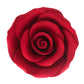 Global Sugar Art Tea Rose Sugar Cake Flowers, Red With Green Calyx, Medium, Wired 1.75 Inch, 12 Count By Chef Alan Tetreault