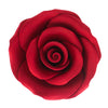 Global Sugar Art Tea Rose Sugar Cake Flowers, Red With Green Calyx, Medium, Wired 1.75 Inch, 12 Count By Chef Alan Tetreault