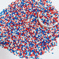 Philaeec Patriotic Nonpareils Sprinkle Red White And Blue Peals Sprinkle Edible For Cake Decoration Cupcake Topper Cookie Baking