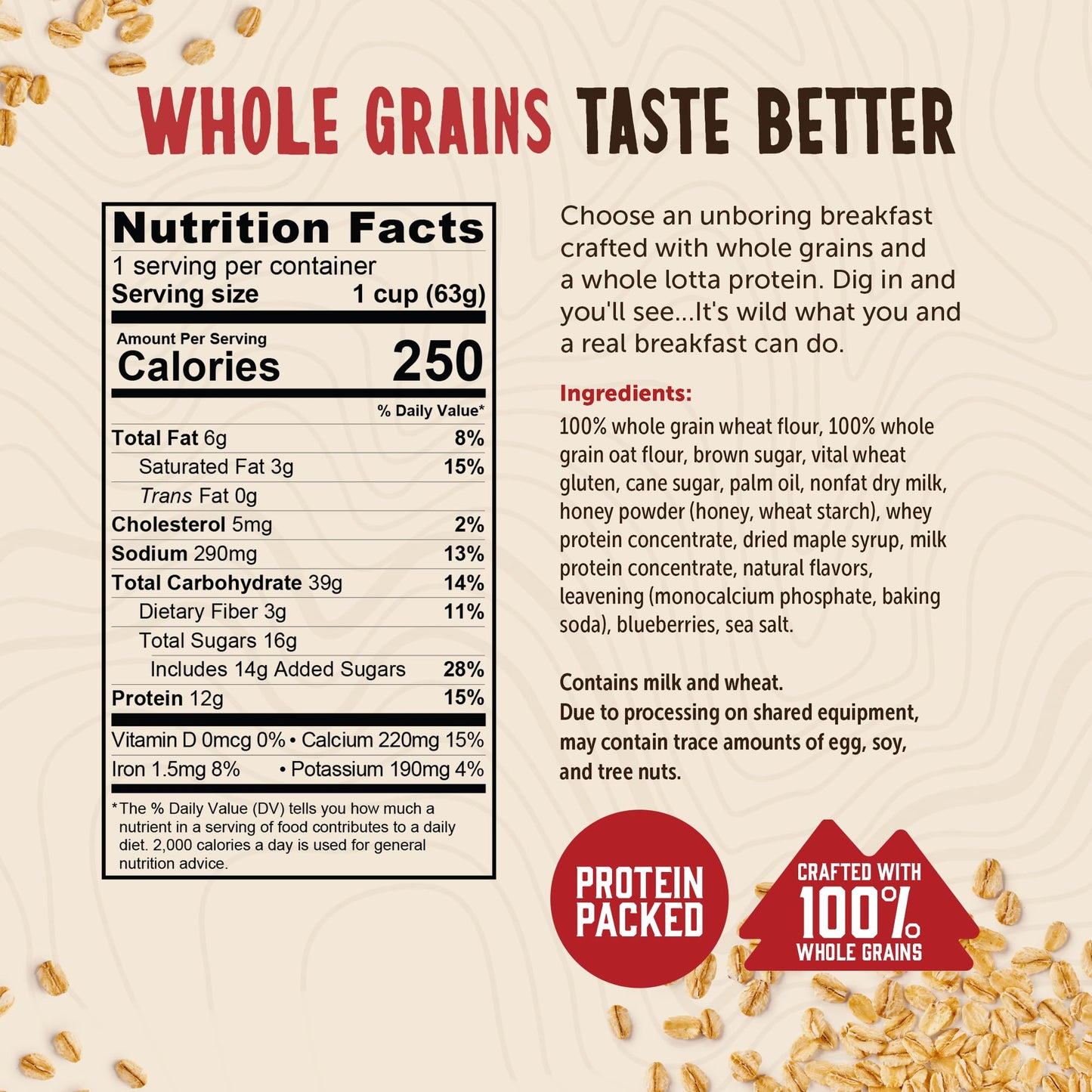 Kodiak Cakes Pancake On the Go, Blueberry & Maple, 2.16 Ounce, Pack of 12, Model 10705599011945