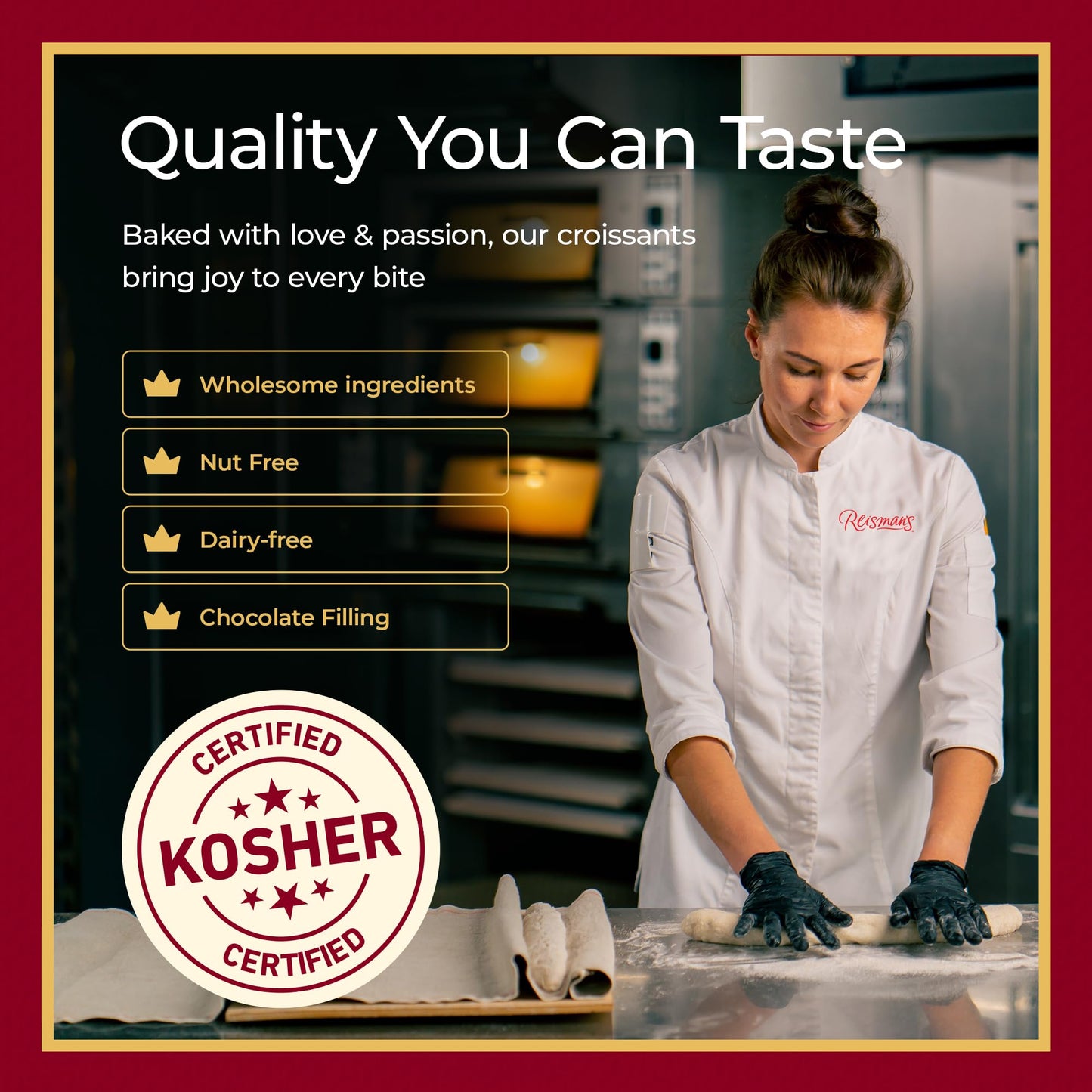 Chocolate Rugelach | Dairy-Free, Nut-Free, Ou Kosher-Certified Mini Croissants | Breakfast Pastry | Coffee And Tea Snack | Baker