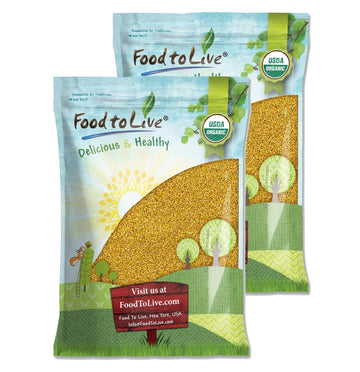 Food to Live - Organic Fenugreek Seeds, 20 Pounds - Non-GMO, Raw, Whole Methi, Kosher, Vegan, Bulk, Rich in Iron, Copper and Fib