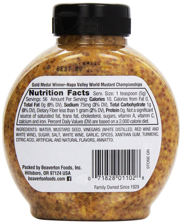 Inglehoffer Original Stone Ground Mustard, 10 Ounce Squeeze Bottle
