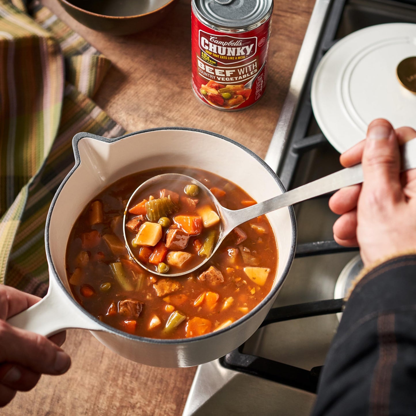 Campbells Chunky Soup, Beef Soup with Country Vegetables, 18.8 Oz Can (12 Count )