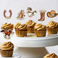 36 Pack Horse Cupcake Toppers Flower Horse Cupcake Picks Horse Racing Party Baby Shower Wedding Girls Birthday Party Cake Decora