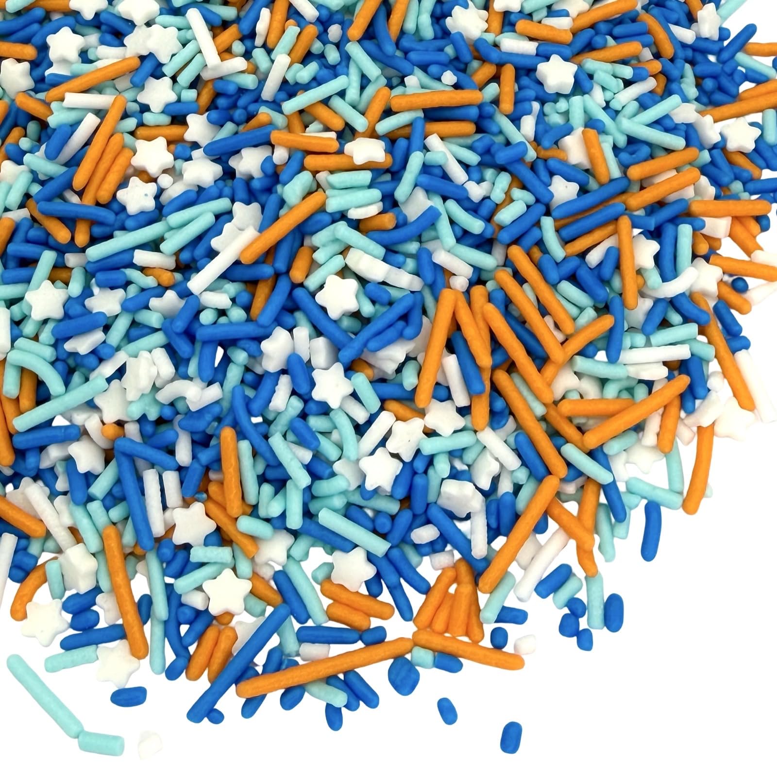 Manvscakes, Blue and Orange dessert Sprinkles, Cake decorations, Chocolate, Fondant baking, Edible sprinkle, Cupcake toppings