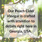 Fresh Press Farms Organic Peach Cider Vinegar with the Mother  16.4 Fl Oz (Pack of 2)  Georgia Made  Raw  Unfiltered  Certified Whole30  Non-GMO