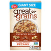 Great Grains Crunchy Pecans Whole Grain Breakfast Cereal, Whole grain, Crispy Flakes and Granola Clusters Non-GMO Verified, 25 o